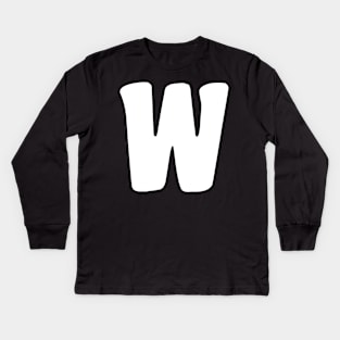 Letter W Kids Long Sleeve T-Shirt